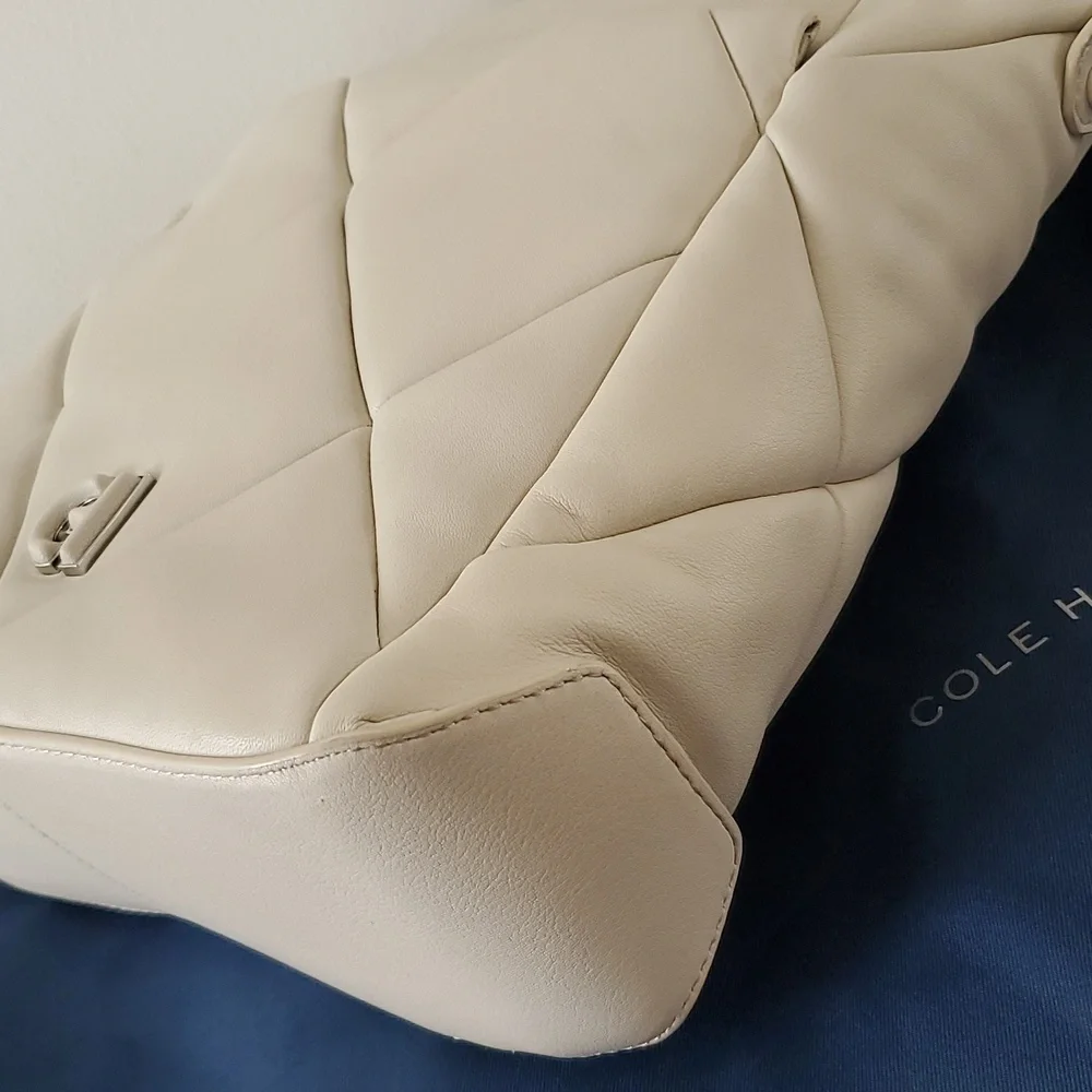 NWOT Cole Haan Small Grand Ambition Puff Quilted Leather Convertible Bac…